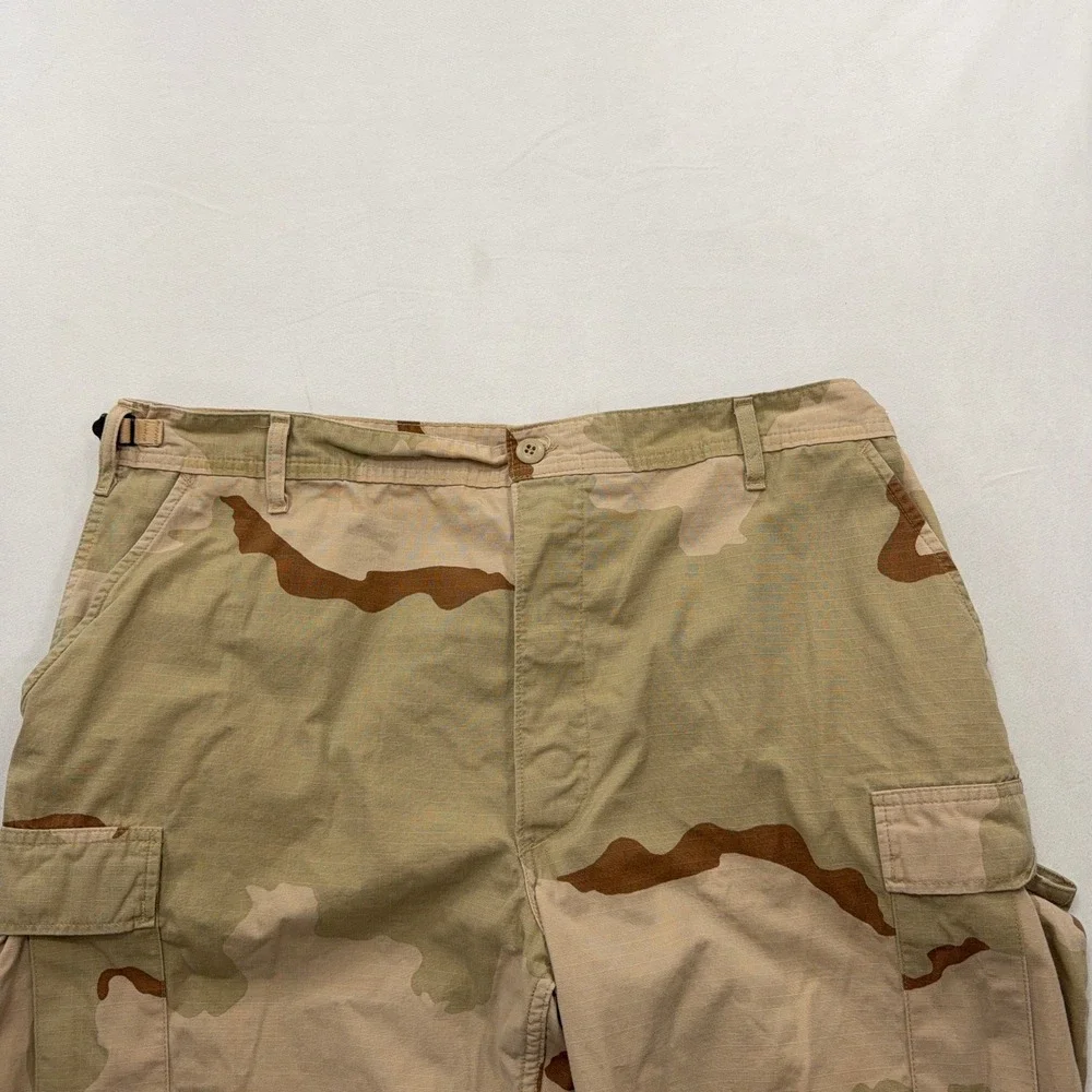 Military Cargo Pants Desert Camouflage Combat Ripstop Trousers Tan Men XL Long